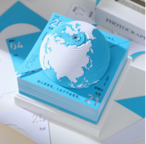 3D立體便簽紙模型 地球日曆